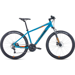 фото Велосипед forward apache 27.5'' 3.2 disc (2021) 21'' бирюзовый/оранжевый