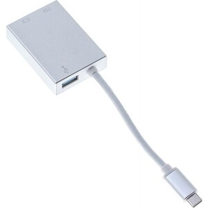 Адаптер Buro BHP USB Type-C (m) USB Type-C (f) miniDisplayPort (f) 0.1м серебристый buro bhp ret typec18 usb a m usb type c m 1 8м