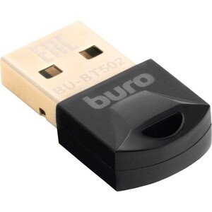 Адаптер USB Buro BU-BT502 Bluetooth 5.0+EDR class 1.5 20м черный bt13 bluetooth 5 0 приемопередатчик 3 5 мм aux стерео для пк тв автомобильные наушники беспроводной адаптер