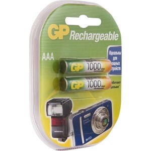 Аккумулятор GP 100AAAHC AAA NiMH 1000mAh (2шт) аккумулятор gp rechargeable 1000aaahc4 2 aaa nimh 1000mah 6шт блистер