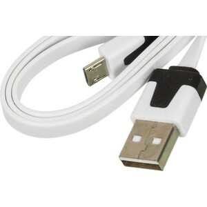 фото Кабель buro bhp microusb 1m flat micro usb b (m) usb a(m) 1м белый плоский