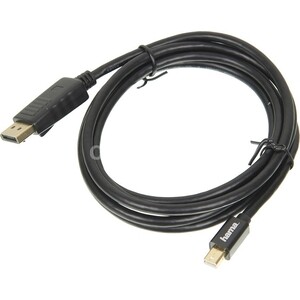 фото Кабель hama 00054563 displayport (m) minidisplayport (m) 1.8м черный блистер