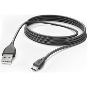 фото Кабель hama 00173788 micro usb b (m) usb a(m) 3м черный