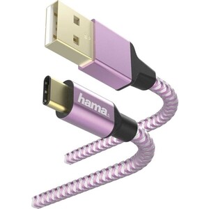 фото Кабель hama 00187203 usb type-c (m) usb 2.0 (m) 1.5м фиолетовый