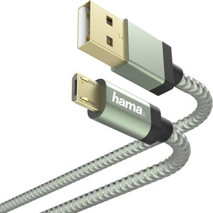 фото Кабель hama 00187235 microusb (m) usb 2.0 (m) 1.5м зеленый