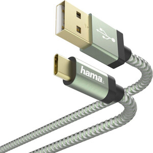 фото Кабель hama 00187236 usb type-c (m) usb 2.0 (m) 1.5м зеленый