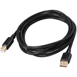 фото Кабель hama braided 00020180 usb a(m) usb b(m) 1.5м черный