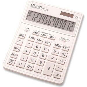 Калькулятор бухгалтерский Citizen SDC-444XRWHE белый 12-разр. - фото 1