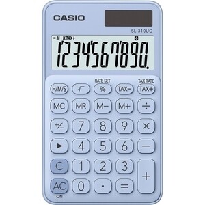 Калькулятор карманный Casio SL-310UC-LB-S-EC светло-голубой 10-разр. - фото 1