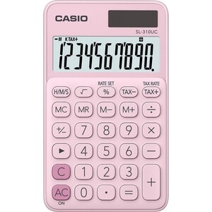 Калькулятор карманный Casio SL-310UC-PK-S-UC розовый 10-разр. - фото 1