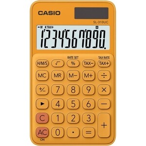 Калькулятор карманный Casio SL-310UC-RG-S-EC оранжевый 10-разр. - фото 1