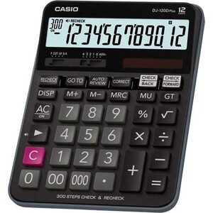 Калькулятор настольный Casio DJ-120D PLUS черный 12-разр. - фото 1