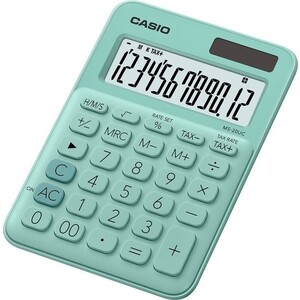 Калькулятор настольный Casio MS-20UC-GN-S-EC зеленый 12-разр. - фото 1