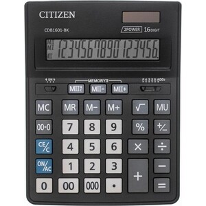 Калькулятор настольный Citizen CDB1601BK черный 16-разр. - фото 1