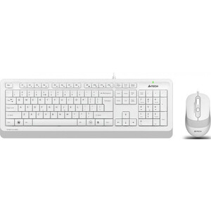 Комплект клавиатура и мышь A4Tech Fstyler F1010 клав-белый/серый мышь-белый/серый USB Multimedia мышь a4tech fstyler fm12 белый оптическая 1200dpi usb 3but