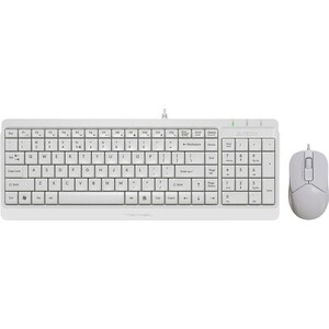Комплект клавиатура и мышь A4Tech Fstyler F1512 клав-белый мышь-белый USB настольный компьютер personal pc wq7 белый wq7