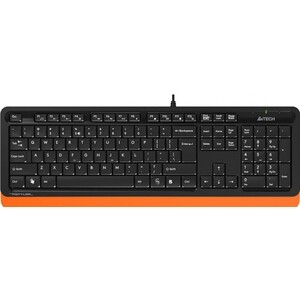 Клавиатура A4Tech Fstyler FK10 черный/оранжевый USB беспроводная клавиатура a4tech fstyler fbx51c pink 1678116