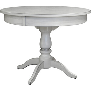 Стол обеденный Мебелик Моро 04 белый/серебро 100/140x100 (П0004539) стол обеденный раздвижной катрин стиль бетон пайн белый опора редуцированая черная kt19718