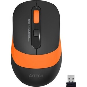 Мышь A4Tech Fstyler FG10 черный/оранжевый оптическая (2000dpi) беспроводная USB (4but) Fstyler FG10 черный/оранжевый оптическая (2000dpi) беспроводная USB (4but) - фото 1