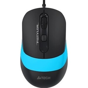 Мышь A4Tech Fstyler FM10 черный/синий оптическая (1600dpi) USB (4but) мышь a4tech fstyler fm10 синий оптическая 1600dpi usb 4but