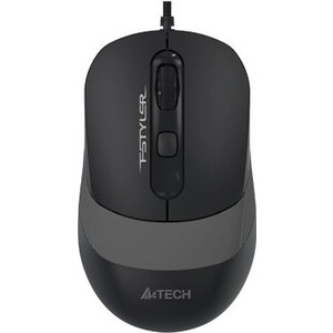 Мышь A4Tech Fstyler FM10 черный/серый оптическая (1600dpi) USB (4but) мышь a4tech fstyler fm10 серый оптическая 1600dpi usb 4but
