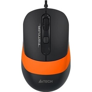 Мышь A4Tech Fstyler FM10 черный/оранжевый оптическая (1600dpi) USB (4but) мышь проводная a4tech fstyler fm10 чёрный серый usb 1147673