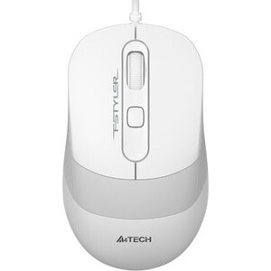 Мышь A4Tech Fstyler FM10 белый/серый оптическая (1600dpi) USB (4but) мышь a4tech fstyler fm10 серый оптическая 1600dpi usb 4but