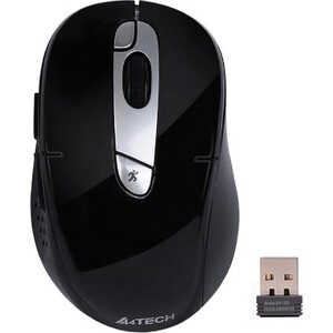 Мышь A4Tech G11-570FX черный/серебристый оптическая (2000dpi) беспроводная USB (7but) G11-570FX черный/серебристый оптическая (2000dpi) беспроводная USB (7but) - фото 1