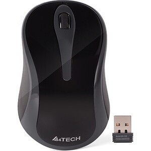 Мышь A4Tech V-Track G3-280A серый/черный оптическая (1000dpi) беспроводная USB (3but) мышь a4tech v track padless n 708x 1 gray usb