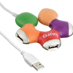 

Разветвитель USB 2.0 Buro BU-HUB4-0.5-U2.0-Flower 4порт. разноцветный, BU-HUB4-0.5-U2.0-Flower 4порт. разноцветный