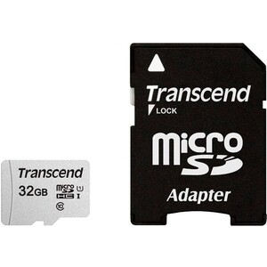Карта памяти Transcend microSDHC 32Gb Class10 TS32GUSD300S-A + adapter карта памяти transcend microsdhc 32gb class10 ts32gusd300s w o adapter