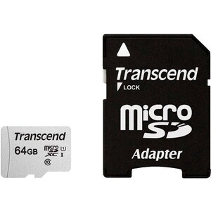 Карта памяти Transcend microSDXC 64Gb Class10 TS64GUSD300S-A + adapter карта памяти transcend microsdxc 512gb class10 ts512gusd300s a 300s adapter