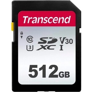 Карта памяти Transcend SDXC 512Gb Class10 TS512GSDC300S w/o adapter transcend sdxc 300s 512gb