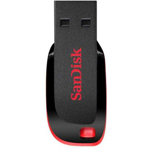Флеш-диск Sandisk 128Gb Cruzer Blade black USB2.0 (SDCZ50-128G-B35) внешний накопитель 128gb usb drive usb 2 0 sandisk blade sdcz50 128g b35