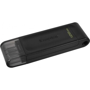 Флеш-диск Kingston 128Gb DataTraveler 70 Type-C DT70/128GB USB3.2 черный eaget fu68 usb флеш накопитель type c usb3 0 двухпортовый металлический диск для шифрования отпечатков пальцев u диск для смартфона пк ноутбука