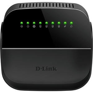 Роутер D-Link DSL-2740U/R1A ADSL черный маршрутизатор роутер keenetic extra kn 1713 4g ready 10 100 base tx wan 3xlan usb wifi 802 11ac до 867 мбит с 2 4 и 5 ггц серый kn 1713 01ru