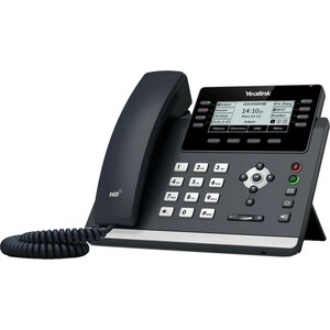 VoIP-телефон Yealink SIP-T43U, 12 аккаунтов, 2 порта USB, BLF, PoE, GigE, без БП (SIP-T43U) настольный телефон yealink sip t53w