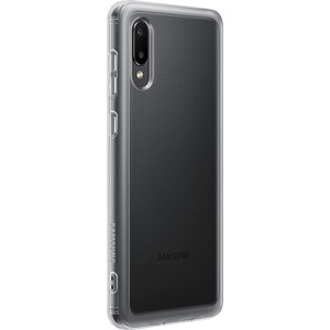 фото Чехол (клип-кейс) samsung для samsung galaxy a02 soft clear cover прозрачный (ef-qa022ttegru)