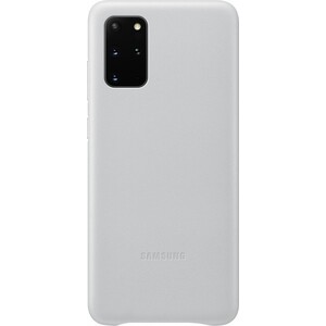 фото Чехол (клип-кейс) samsung для samsung galaxy s20+ leather cover серебристый (ef-vg985lsegru)