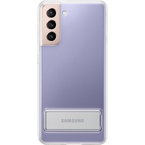 фото Чехол (клип-кейс) samsung для samsung galaxy s21 clear standing cover прозрачный (ef-jg991ctegru)