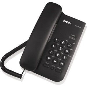 Проводной телефон BBK BKT-74 RU черный проводной телефон panasonic kx ts2356rub