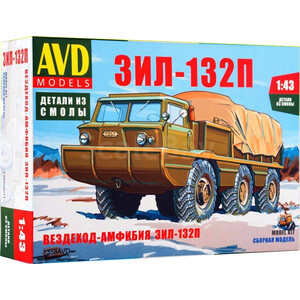 Сборная модель AVD Models Вездеход-Амфибия ЗИЛ-132П, масштаб 1:43