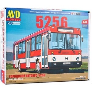 Сборная модель AVD Models Ликинский автобус 5256, масштаб 1:43 - фото 1