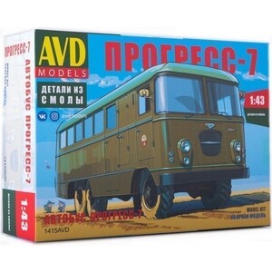 Сборная модель AVD Models Штабной автобус Прогресс-7, масштаб 1:43