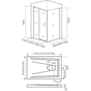 Боковая стенка Good Door Neo SP 100х185 прозрачный, хром (SP-100-C-CH)