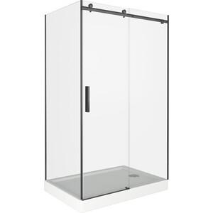 фото Душевой уголок good door galaxy 130x80 стекло прозрачное, профиль черный wtw+sp