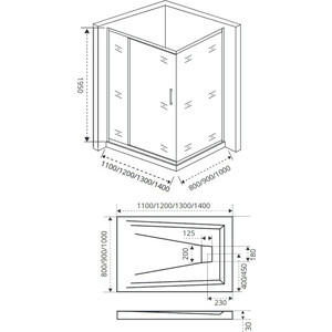 Боковая стенка Good Door Antares SP 100х195 прозрачная, хром (SP-100-C-CH)