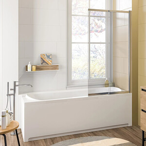Шторка для ванны Good Door Screen SLR 100x140 прозрачная, хром (SLR-100-C-CH) шторка для ванной dasch 180×200 см рисунок джунгли