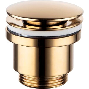 Донный клапан Lemark Click-clack 5/4'' универсальный золото (LM8500G) донный клапан cezares click clack с переливом брашированное золото eco sat boro