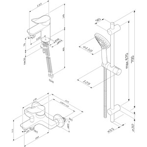 фото Комплект смесителей am.pm x-joy набор 3 в 1 (f40985a00)